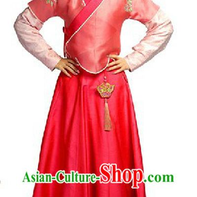 Ancient China Ming Dynasty Yu Qilin Perfect Couple Red Clothing for Women