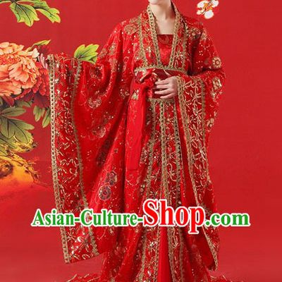 Ancient Chinese Zhang Ziyi Ye Yan Red Dresses