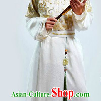 Ancient Chinese White Ming Dynasty Clothing for Boys