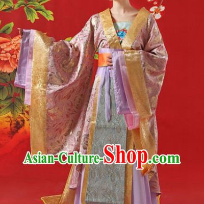 Ancient Chinese Tang Dynasty Princess Clothes and Hair Accessories Complete Set