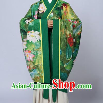 Original Design Ancient Chinese Green Lotus Hanfu Outfits