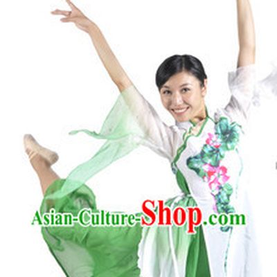Traditional Chinese Lotus Classical Dancing Stage Performance Costume