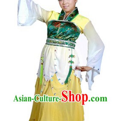 Ancient Chinese Classical Dancing Jasmine Flower Dance Costumes and Hair Accessories