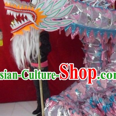 Lightweight Competition and Performance Silver Net Dragon Dance Costume for 9-10 Dancers