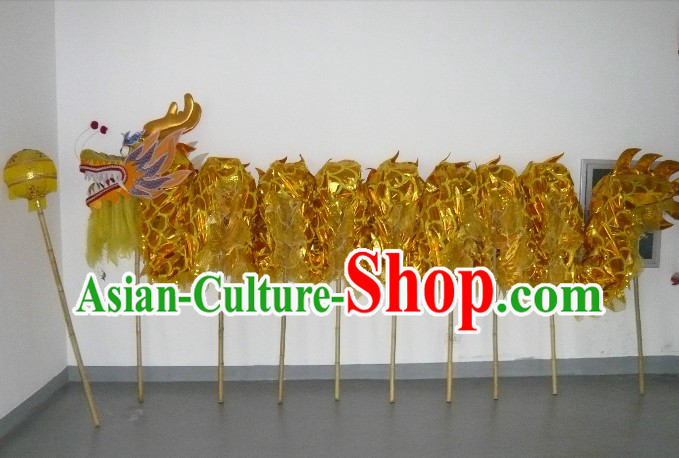 Shinning Golden Dragon Dancing Costume for Nine or Ten People