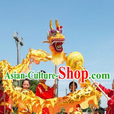 Shinning Grand Opening and Celebration Golden Dragon Dance Costumes for Five or Six Kids