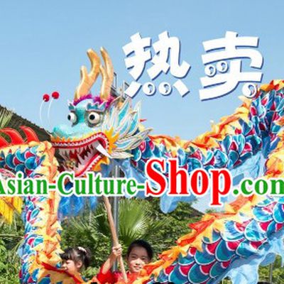 Traditional Chinese Blue Beijing Dragon Dance Costumes for Children