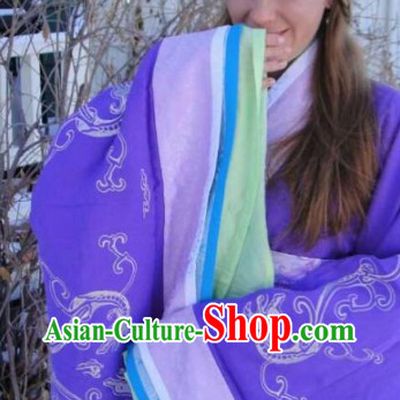 Free Shipping Worldwide Ancient Chinese Purple Imperial Princess Embroidery Phoenix Clothing