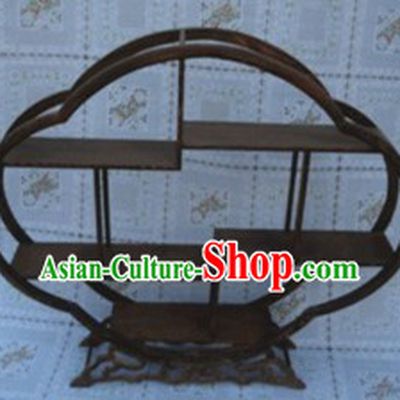 Handmade Traditional Chinese Natural Wood Arts Shelf