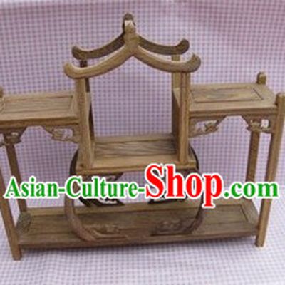 Traditional Chinese Natural Wood Handicraft Shelf