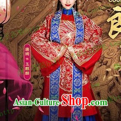 Traditional Chinese Brides Wedding Suit Robe Clothing