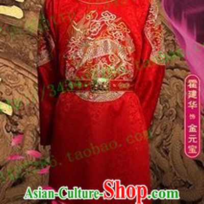 Traditional Chinese Bridegroom Wedding Suit Robe Clothing