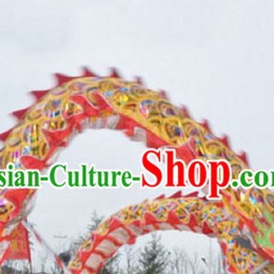 Traditional Chinese Folk Dragon Dance Costume for Nine or Ten People