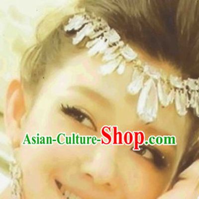 Chinese Classical Wedding Forehead Accessories and Earrings