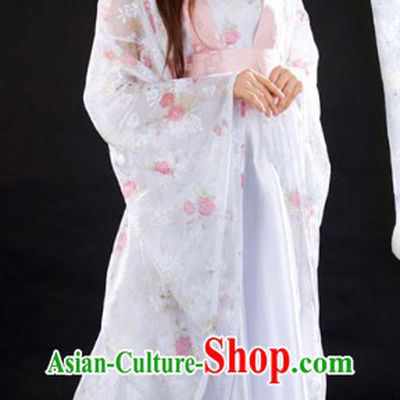 Floral Chinese Tang Dynasty Female Costume
