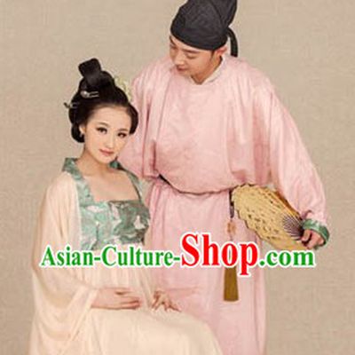 Traditional Ancient Chinese Tang Dynasty Pregant Couple Outfits Costumes