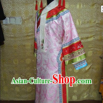 China Qing Dynasty Imperial Palace Lady Costumes and Headpiece