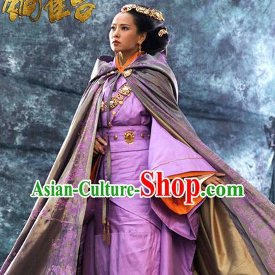 Ancient Chinese Tong Que Tai Yi Nengjing Empress Clothes and Cape Complete Set