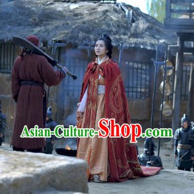 Ancient Chinese Three Kingdoms Diao Chan Clothes and Cape Complete Set for Women