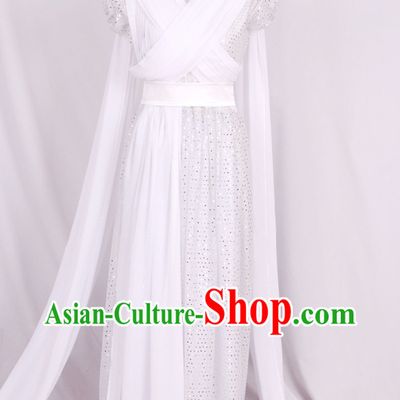 Ancient Chinese Legend White Fairy Costumes for Women