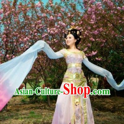 Color Transition Long Sleeves Palace Dancing Outfit