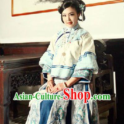 Minguo Time Traditional Chinese Yan Zhi Xue Female Noblewoman Blouse and Skirt Complete Set