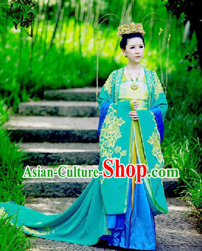 Traditional Chinese Tang Dynasty Princess Clothes and Crown