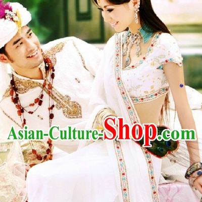 Traditional Indian White Wedding Dresses for Men and Women