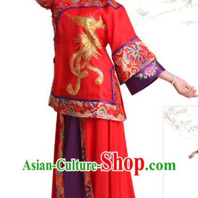 Traditional Chinese Classical Wedding Phoenix Outfit for Brides