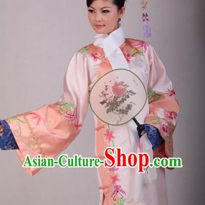 Qing Dynasty Palace Maid Costumes and Headdress Complete Set