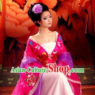 Ancient Chinese Empress Butterfly and Flower Outfits