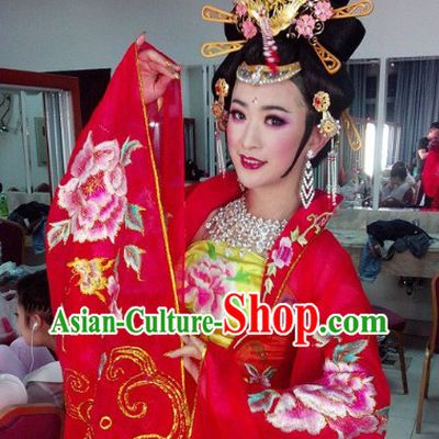 Ancient Chinese Stage Performance Style Empress Butterfly and Flower Suit