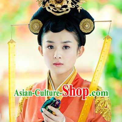 Ancient Chinese Imperial Wig and Hair Accessories for Women