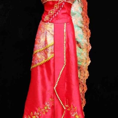 Traditional Asian Thailand One Shoulder Uniform for Women