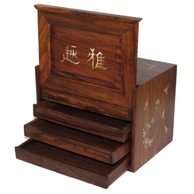Traditional Chinese Rosewood Mahjong Box