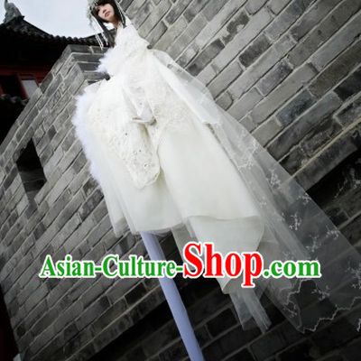 Ancient Chinese White Princess Legend Costumes Complete Set Free Shipping Worldwide