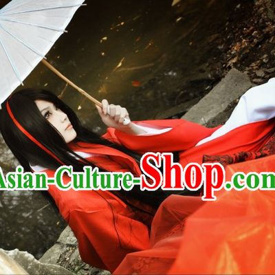 Ancient Chinese Red Hanfu Clothing Mysterious Celebrity Clothing