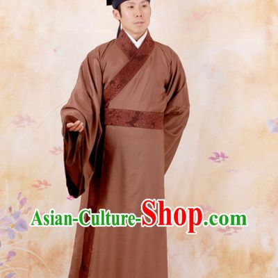 Ancient Chinese Tang Dynasty Suit Clothing and Hat for Men