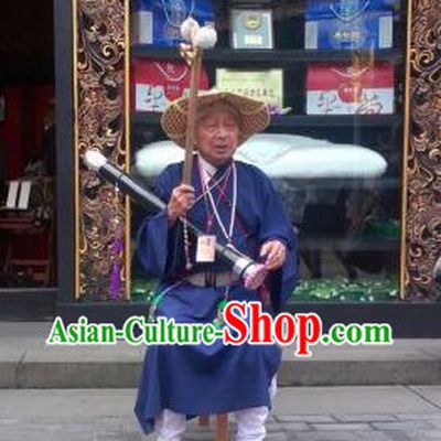 Traditional Chinese Legend Taoist Monk Costumes Robe and Hat