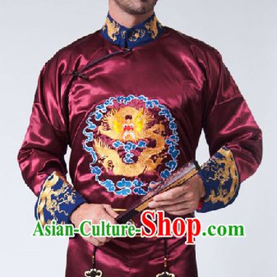 Traditional Ancient Chinese Emperor Embroidered Dragon Robe for Men