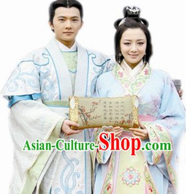 Ancient Chinese Loved Couple Clothing Two Complete Sets
