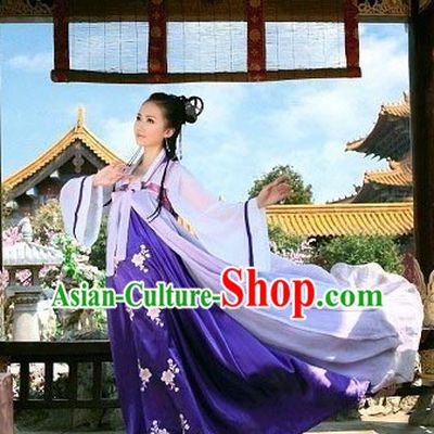 Purple Traditional Ancient Chinese Ruqun Robe Suit