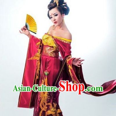Red Chinese Classical Wedding Costumes for Brides