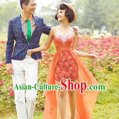 Bride and Bridegroom Loves Theme Clothes for Wedding Photography Use