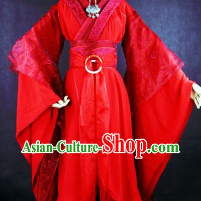 Ancient Chinese Mu Rongan Wedding Dresses Clothing Complete Set for Brides