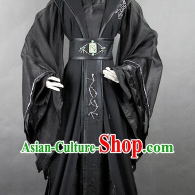 Ancient Chinese Black Master Costumes for Men
