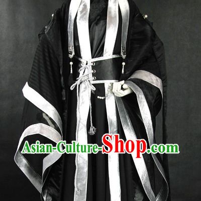 Ancient Chinese Black Swordsman Costumes for Men