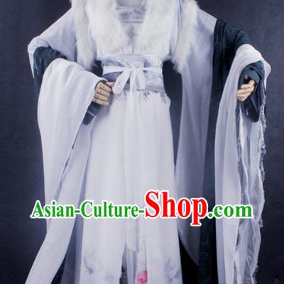 Ancient Chinese White Emperor Cosplay Costumes for Men