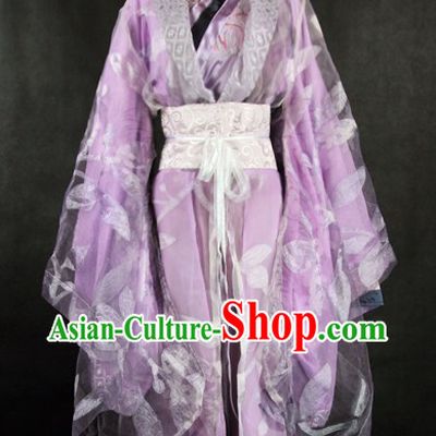 Ancient Chinese Purple Princess Cosplay Robes for Women