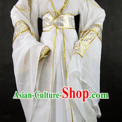 Ancient Chinese White Cosplay Costumes for Men